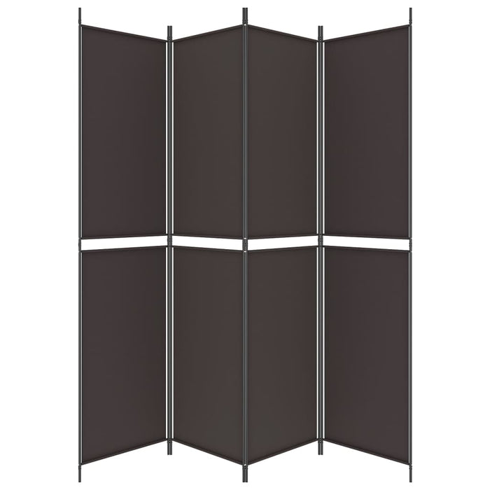 Paravan de cameră cu 4 panouri, maro, 200x220 cm, textil - WALTI WALTI