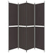 Paravan de cameră cu 4 panouri, maro, 200x220 cm, textil - WALTI WALTI