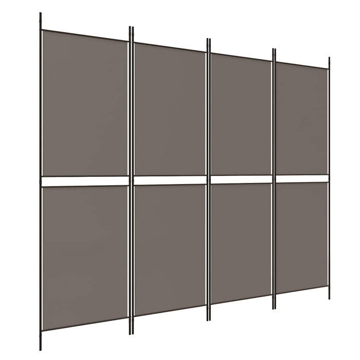 Paravan de cameră cu 4 panouri, antracit, 200x220 cm, textil - WALTI WALTI