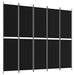 Paravan de cameră cu 5 panouri, negru, 250x220 cm, textil - WALTI WALTI