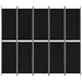 Paravan de cameră cu 5 panouri, negru, 250x220 cm, textil - WALTI WALTI