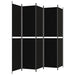 Paravan de cameră cu 5 panouri, negru, 250x220 cm, textil - WALTI WALTI