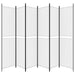 Paravan de cameră cu 6 panouri, alb, 300x220 cm, textil - WALTI WALTI