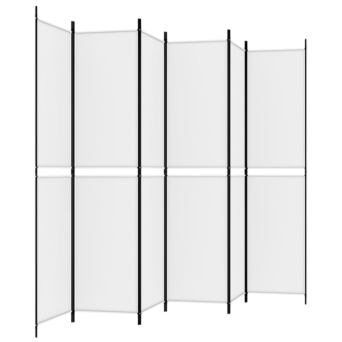 Paravan de cameră cu 6 panouri, alb, 300x220 cm, textil - WALTI WALTI
