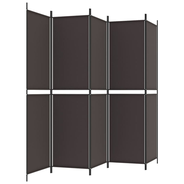 Paravan de cameră cu 6 panouri, maro, 300x220 cm, textil - WALTI WALTI