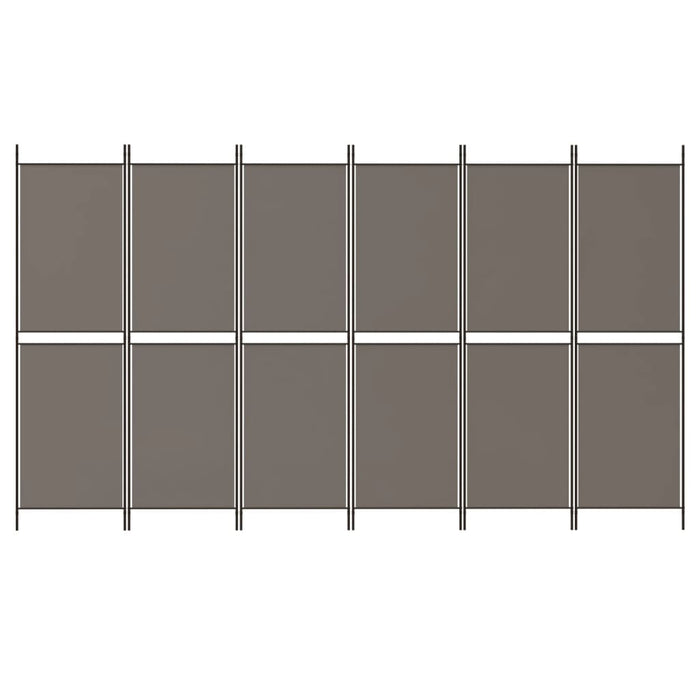 Paravan de cameră cu 6 panouri, antracit, 300x220 cm, textil - WALTI WALTI