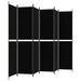 Paravan de cameră cu 6 panouri, negru, 300x220 cm, textil - WALTI WALTI