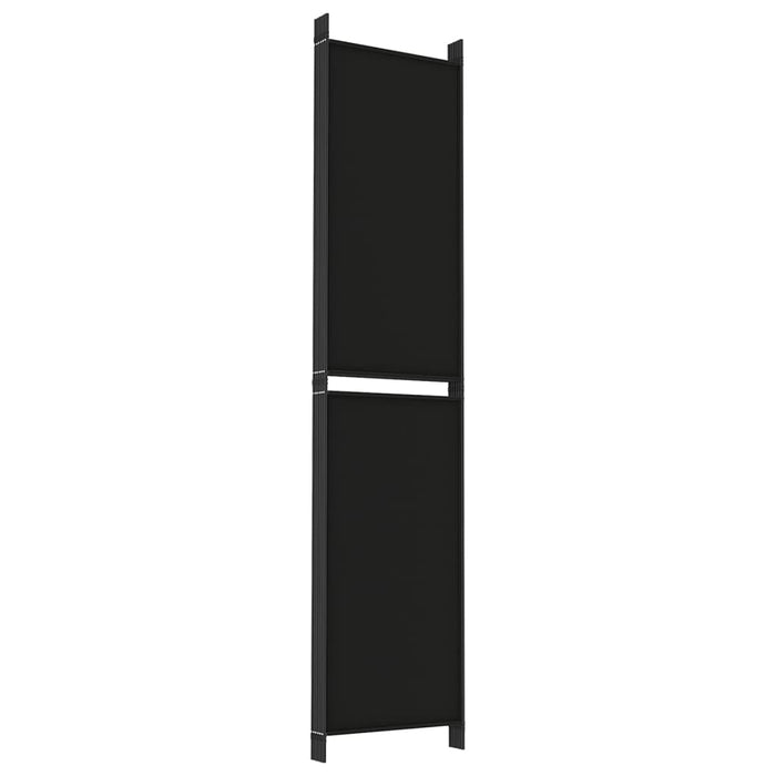 Paravan de cameră cu 6 panouri, negru, 300x220 cm, textil - WALTI WALTI