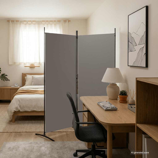 Paravan de cameră cu 2 panouri, antracit, 175x180 cm - WALTI WALTI