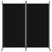 Paravan de cameră cu 2 panouri, negru, 175x180 cm, textil - WALTI WALTI