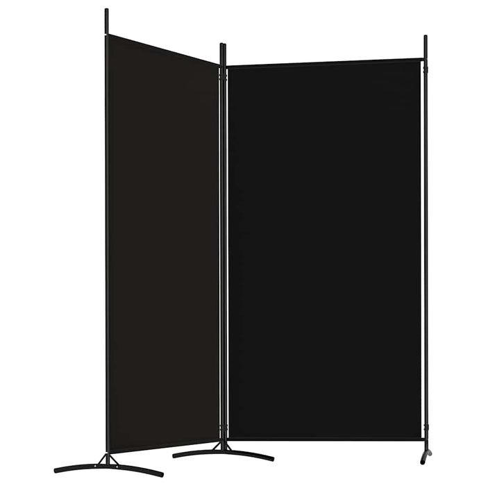 Paravan de cameră cu 2 panouri, negru, 175x180 cm, textil - WALTI WALTI