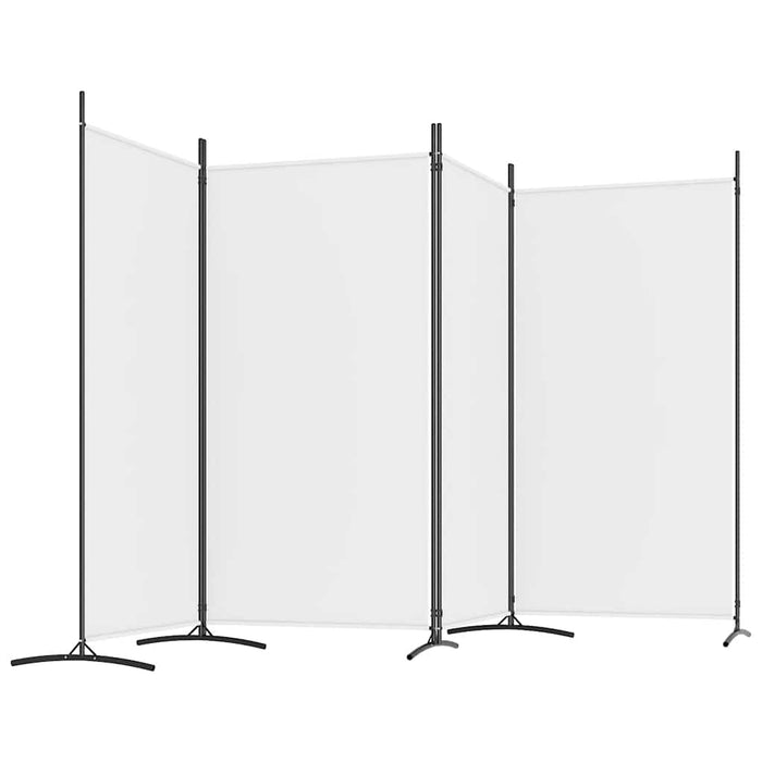 Paravan de cameră cu 4 panouri, alb, 346x180 cm, textil - WALTI WALTI