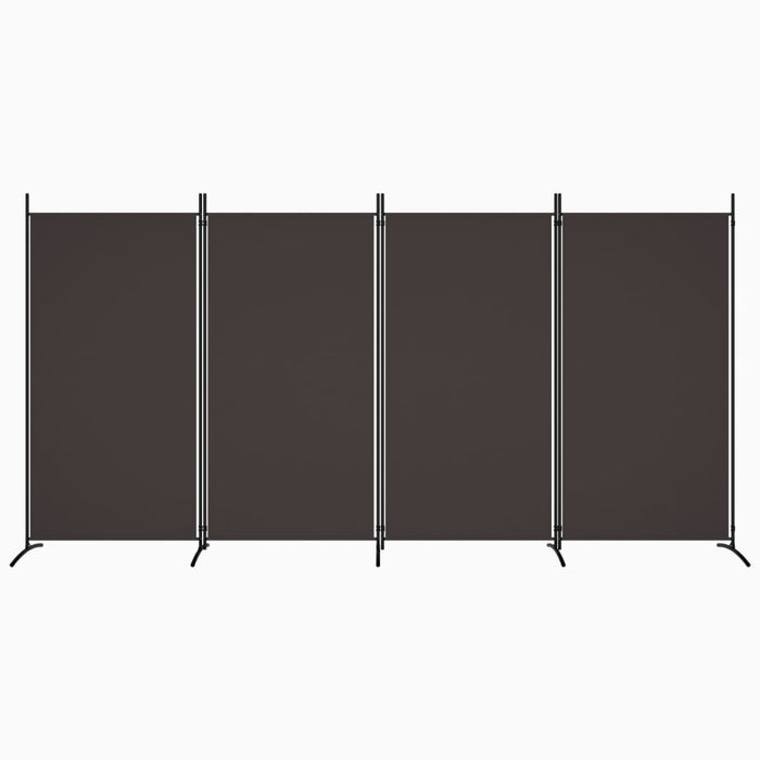 Paravan de cameră cu 4 panouri, maro, 346x180 cm, textil - WALTI WALTI