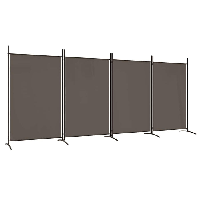 Paravan de cameră cu 4 panouri, antracit, 346x180 cm, textil - WALTI WALTI