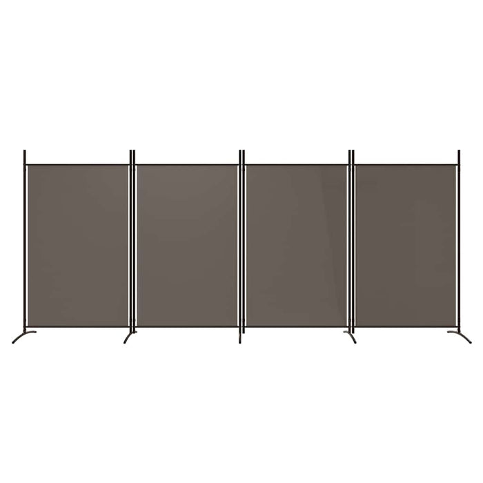 Paravan de cameră cu 4 panouri, antracit, 346x180 cm, textil - WALTI WALTI