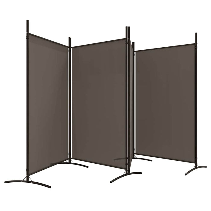 Paravan de cameră cu 4 panouri, antracit, 346x180 cm, textil - WALTI WALTI