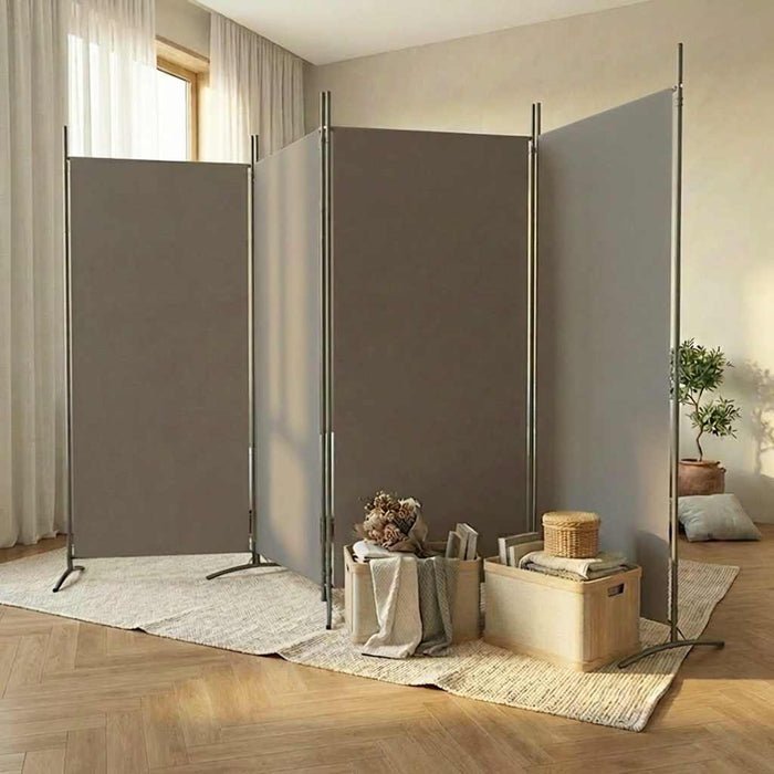 Paravan de cameră cu 4 panouri, antracit, 346x180 cm, textil - WALTI WALTI