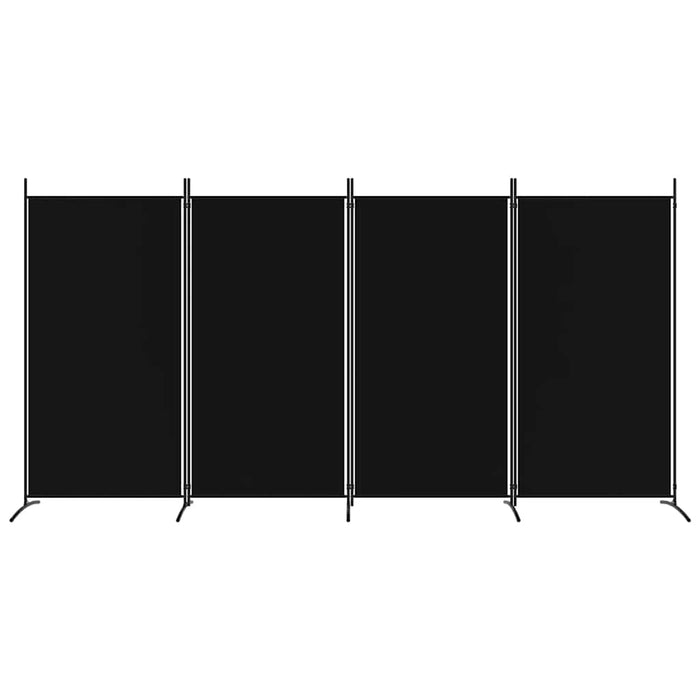 Paravan de cameră cu 4 panouri, negru, 346x180 cm, textil - WALTI WALTI