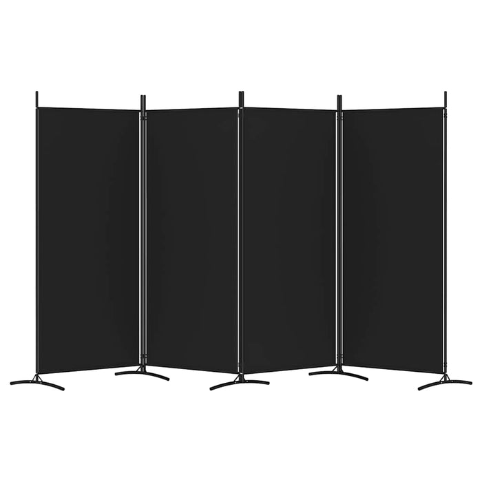 Paravan de cameră cu 4 panouri, negru, 346x180 cm, textil - WALTI WALTI