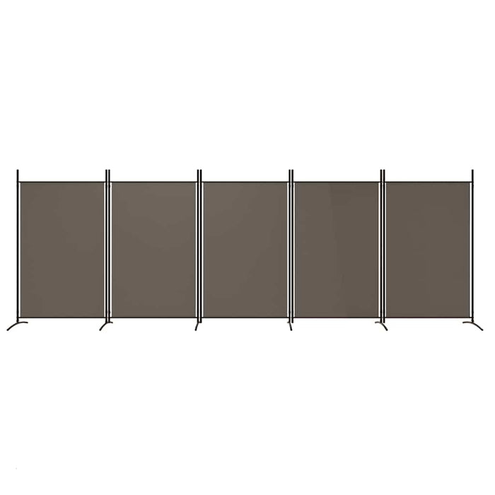 Paravan de cameră cu 5 panouri, antracit, 433x180 cm, textil - WALTI WALTI