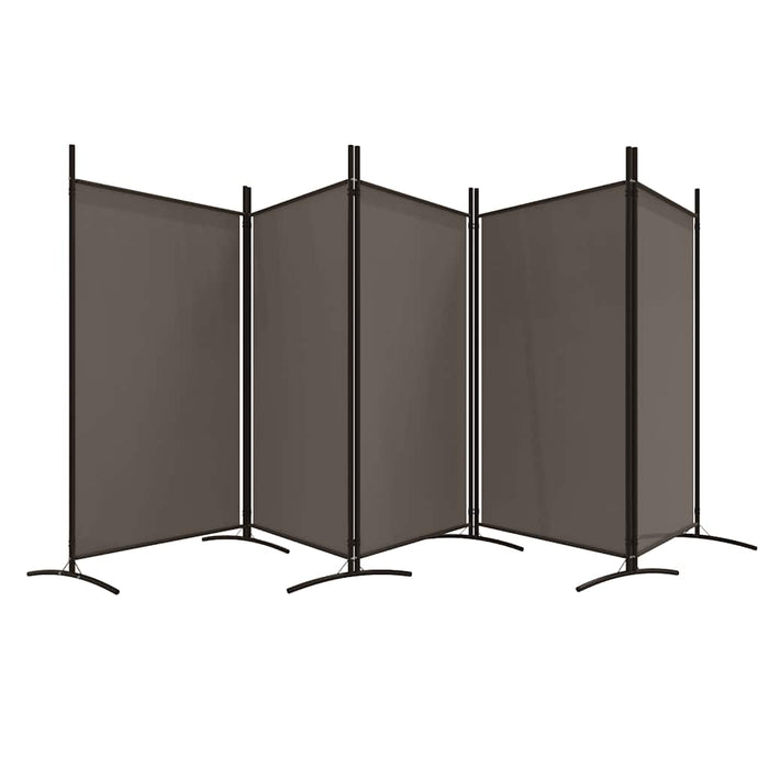 Paravan de cameră cu 5 panouri, antracit, 433x180 cm, textil - WALTI WALTI