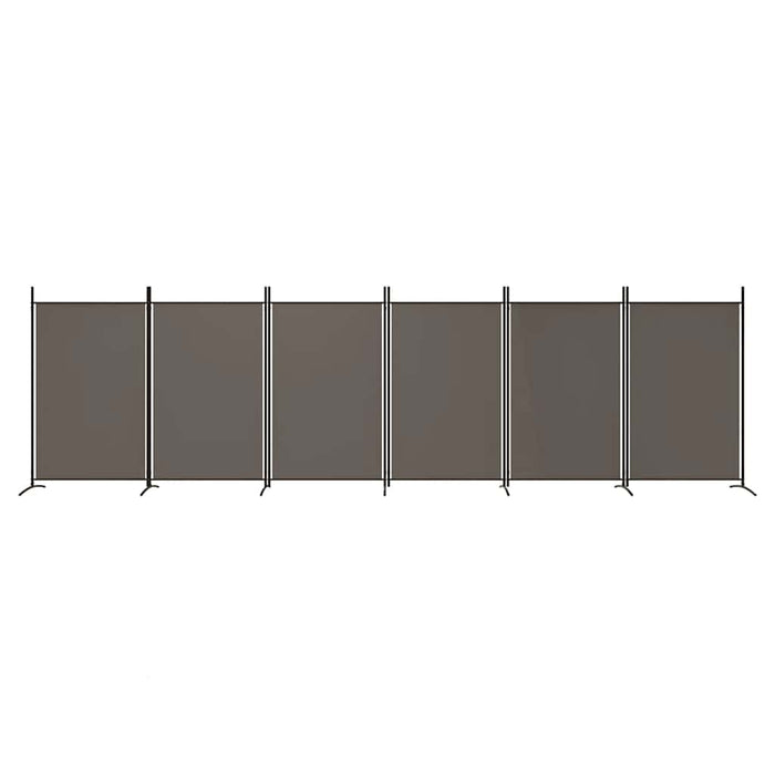 Paravan de cameră cu 6 panouri, antracit, 520x180 cm, textil - WALTI WALTI