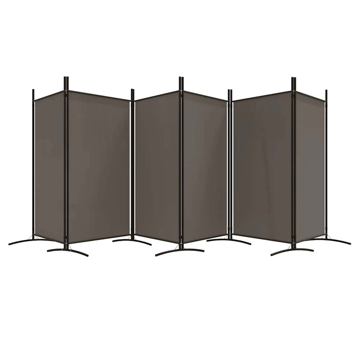 Paravan de cameră cu 6 panouri, antracit, 520x180 cm, textil - WALTI WALTI