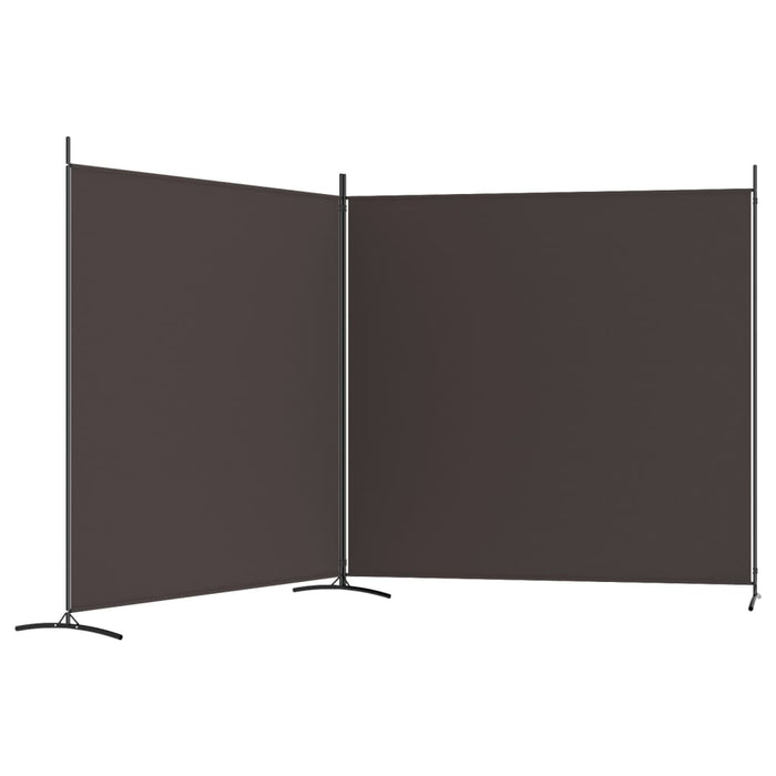 Paravan de cameră cu 2 panouri, maro, 348x180 cm, textil WALTI