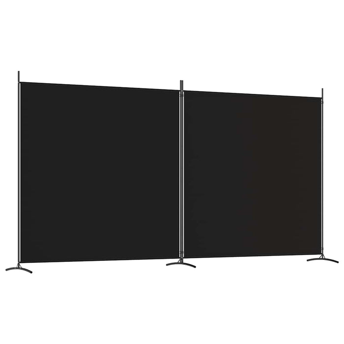 Paravan de cameră cu 2 panouri, negru, 348x180 cm, textil - WALTI WALTI