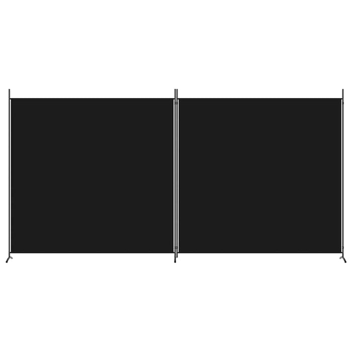 Paravan de cameră cu 2 panouri, negru, 348x180 cm, textil - WALTI WALTI