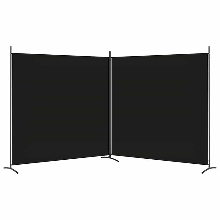 Paravan de cameră cu 2 panouri, negru, 348x180 cm, textil - WALTI WALTI