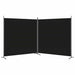 Paravan de cameră cu 2 panouri, negru, 348x180 cm, textil - WALTI WALTI
