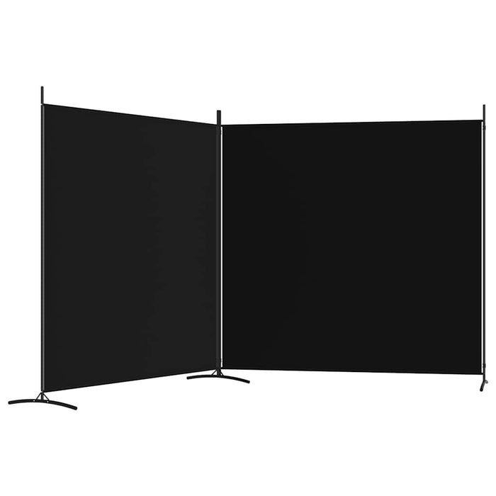 Paravan de cameră cu 2 panouri, negru, 348x180 cm, textil - WALTI WALTI