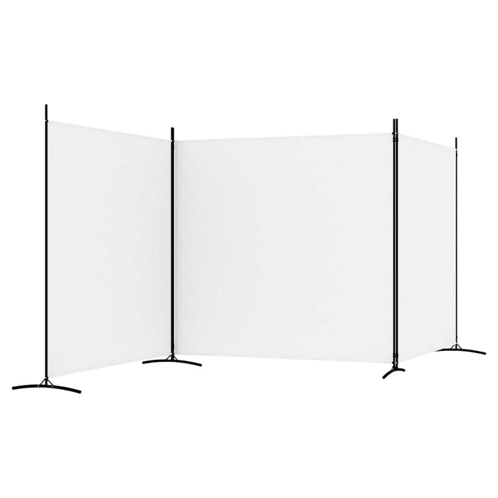 Paravan de cameră cu 3 panouri, alb, 525x180 cm, textil WALTI