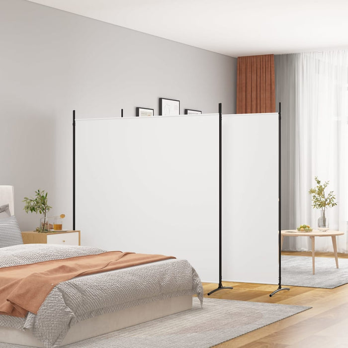 Paravan de cameră cu 3 panouri, alb, 525x180 cm, textil WALTI