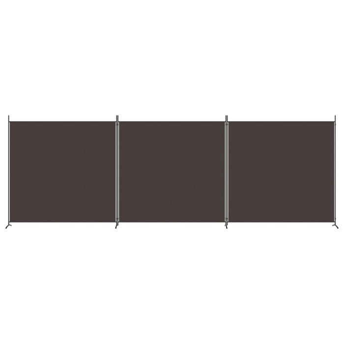 Paravan de cameră cu 3 panouri, maro, 525x180 cm, textil - WALTI WALTI