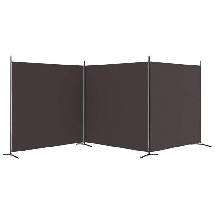 Paravan de cameră cu 3 panouri, maro, 525x180 cm, textil - WALTI WALTI