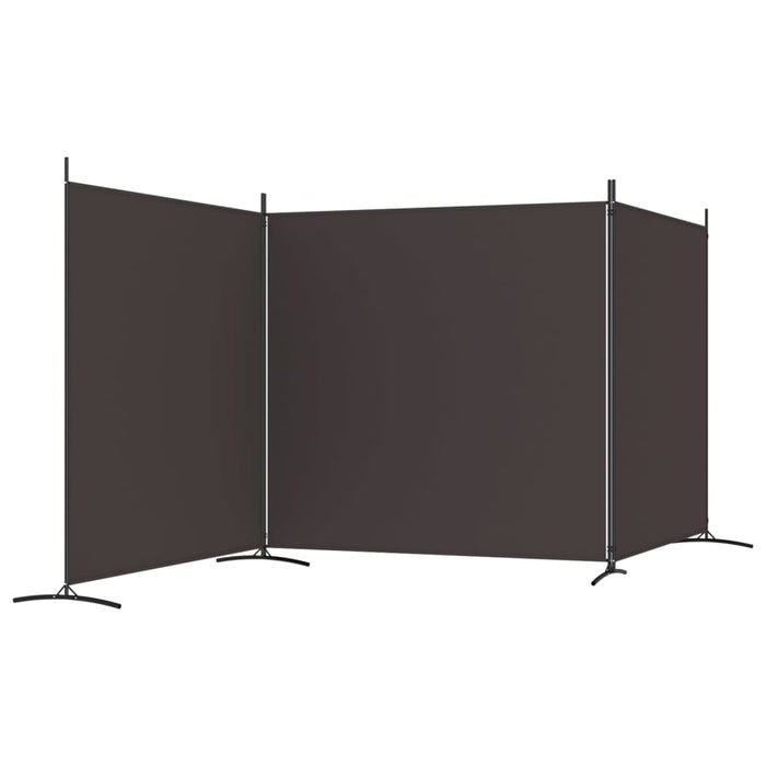 Paravan de cameră cu 3 panouri, maro, 525x180 cm, textil - WALTI WALTI