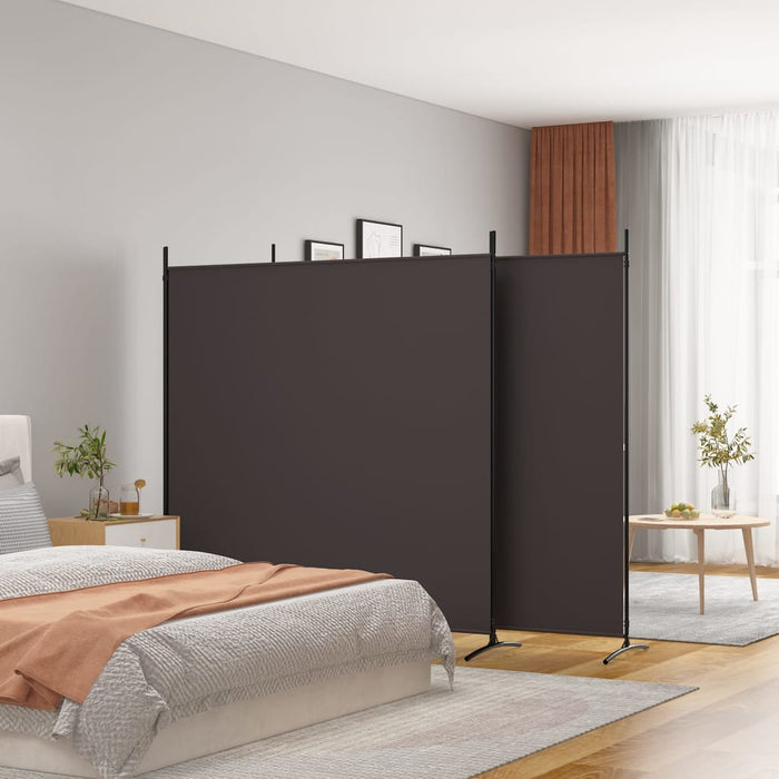 Paravan de cameră cu 3 panouri, maro, 525x180 cm, textil - WALTI WALTI