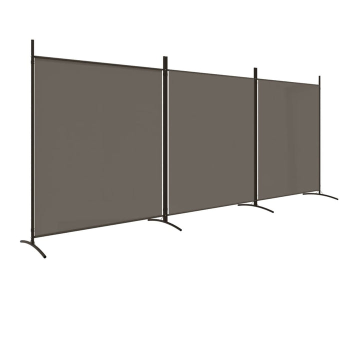 Paravan de cameră cu 3 panouri, antracit, 525x180 cm, textil - WALTI WALTI