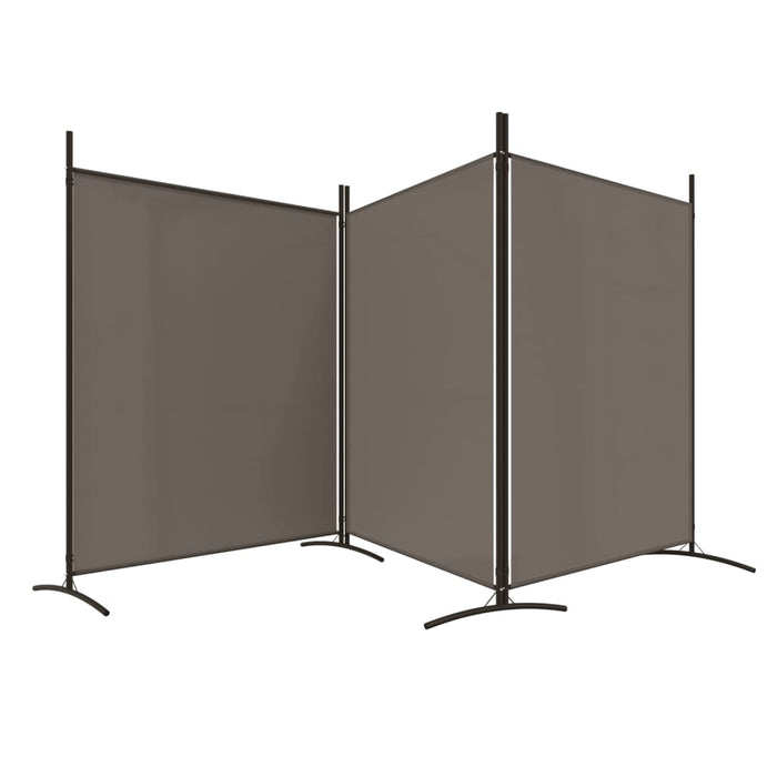 Paravan de cameră cu 3 panouri, antracit, 525x180 cm, textil - WALTI WALTI