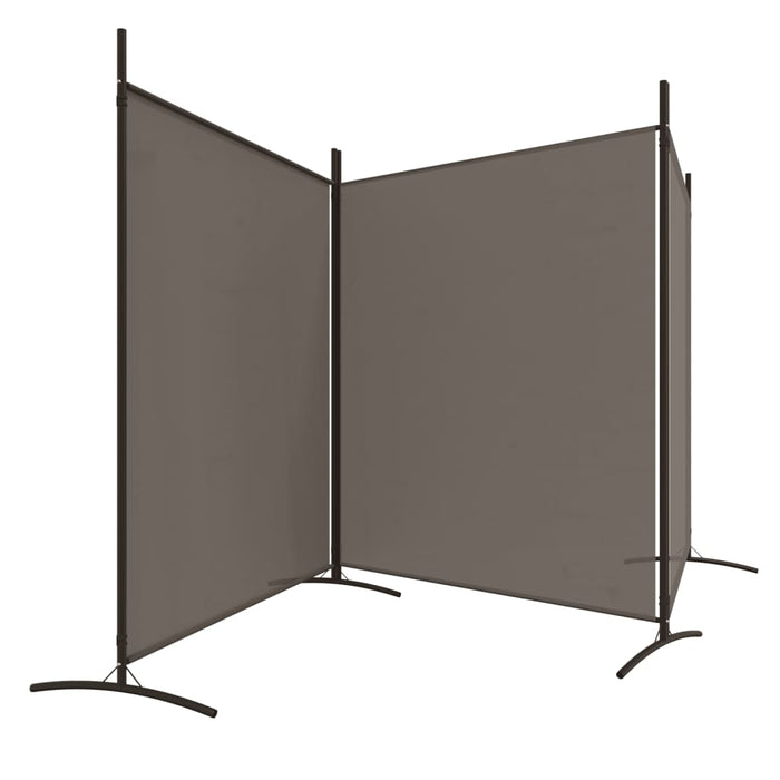 Paravan de cameră cu 3 panouri, antracit, 525x180 cm, textil - WALTI WALTI