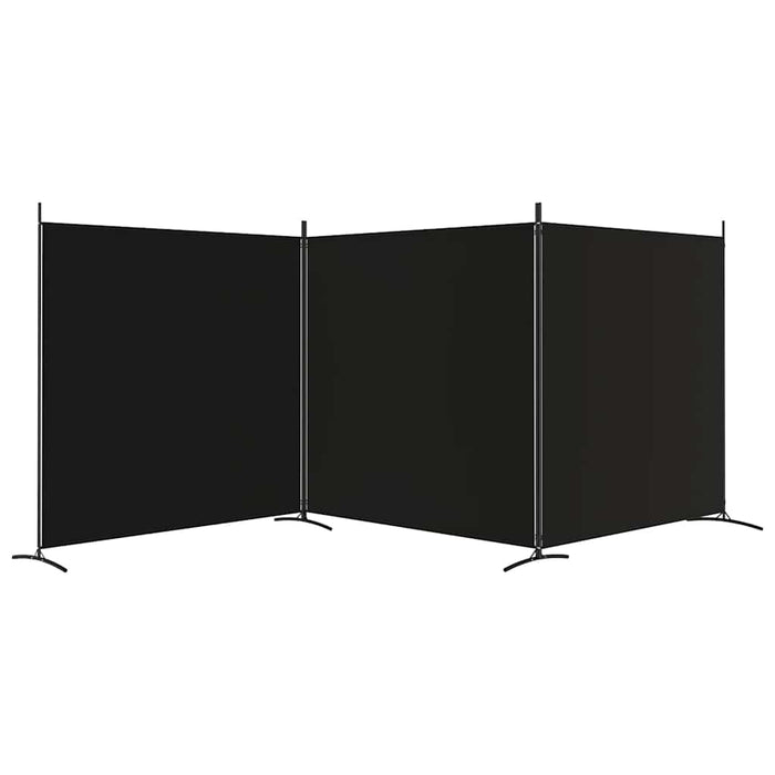 Paravan de cameră cu 3 panouri, negru, 525x180 cm, textil - WALTI WALTI