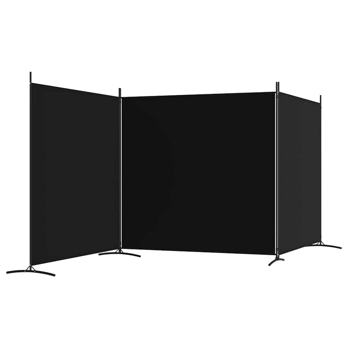 Paravan de cameră cu 3 panouri, negru, 525x180 cm, textil - WALTI WALTI