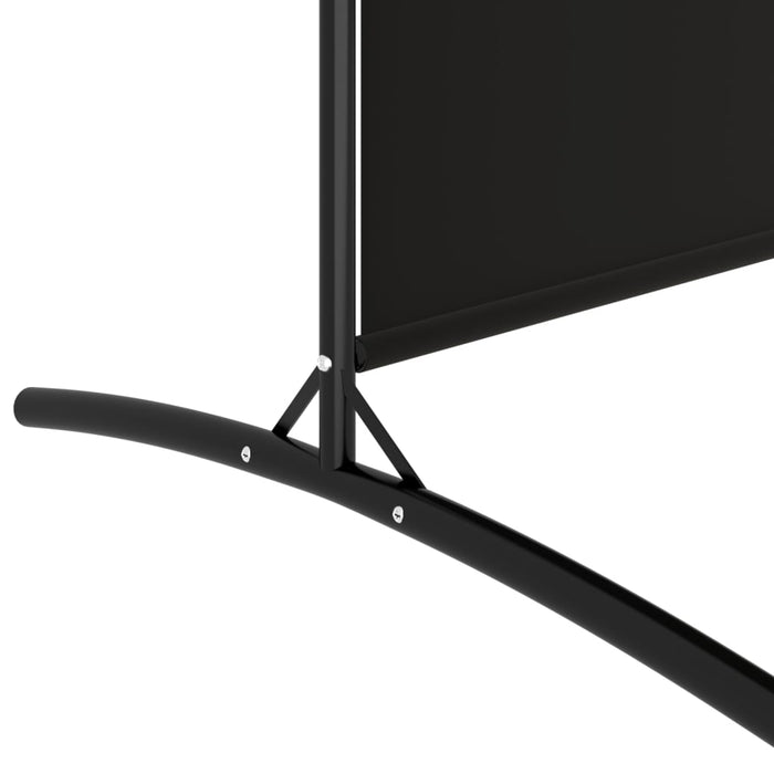 Paravan de cameră cu 3 panouri, negru, 525x180 cm, textil - WALTI WALTI