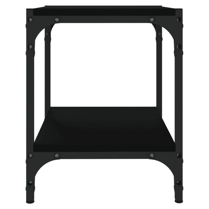 Comodă TV, negru, 40x33x41 cm, lemn prelucrat și oțel - WALTI WALTI