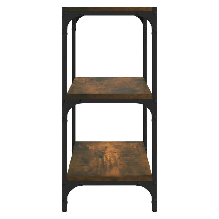 Raft cărți stejar fumuriu 40x33x70,5 cm, lemn prelucrat și oțel - WALTI WALTI