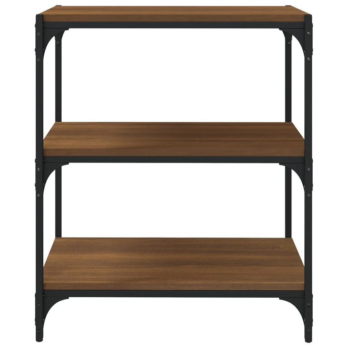 Raft de cărți stejar maro 60x33x70,5 cm, lemn prelucrat și oțel WALTI