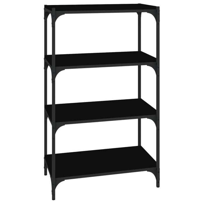 Bibliotecă, negru, 60x33x100 cm, lemn prelucrat și oțel - WALTI WALTI
