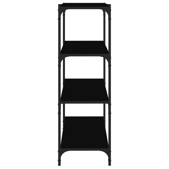 Bibliotecă, negru, 60x33x100 cm, lemn prelucrat și oțel - WALTI WALTI